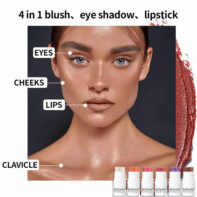 JULYSTAR 4IN1 TUBE TRAVEL MINI . BLUSH … SHADE #6