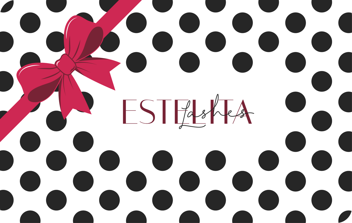 RED BOW BLK POLKA DOTS